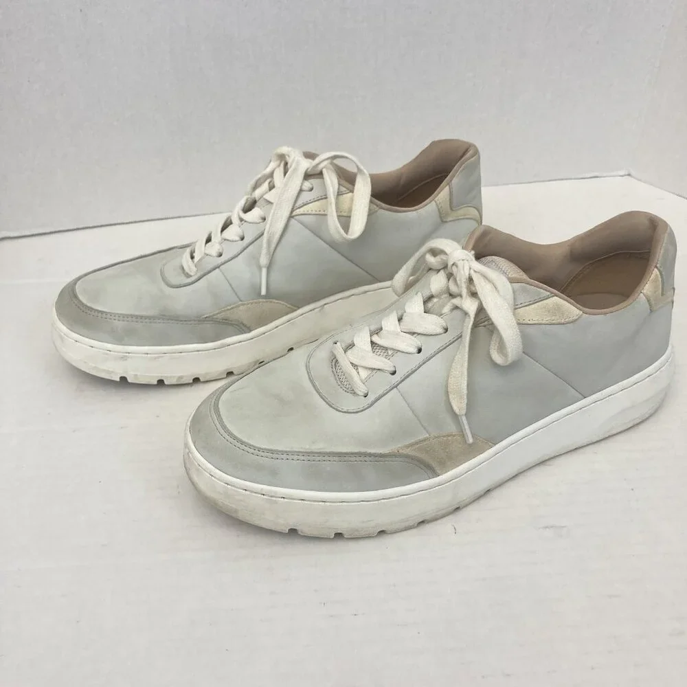 Vionic Elsa Shoes‎ Womens Size 9 Light Gray Leather Comfort Sneakers Casual Low